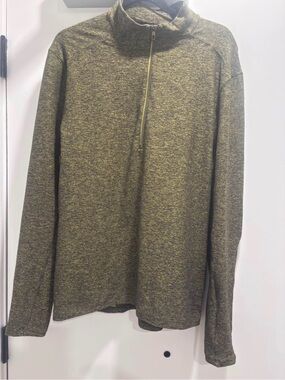 lululemon athletica Men's Heathered Olive Zip Pullover